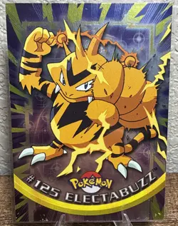 ELECTABUZZ TV Animation Edition POKEMON Holo Foil 2000 TOPPS Trading Card #125 - Image 1
