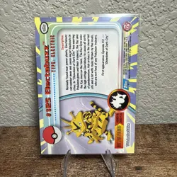 ELECTABUZZ TV Animation Edition POKEMON Holo Foil 2000 TOPPS Trading Card #125 - Image 2