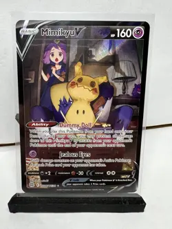Pokemon Mimikyu v Holo Ultra Rare TCG Card Brilliant Stars TG16/TG30 - Image 1