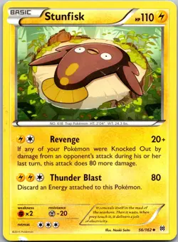 Stunfisk 56/162 - XY - BREAKthrough Pokemon Uncommon LP - Image 1