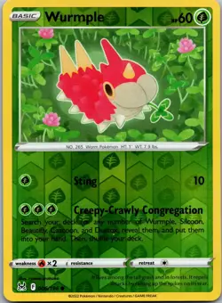 Wurmple 006/196 - SWSH11: Lost Origin Pokemon NM Reverse Holofoil - Image 1