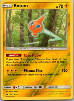 Rotom 50/156 - SM - Ultra Prism Pokemon NM Reverse Holo - Image 1