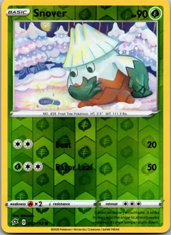 Snover 012/192 - SWSH02: Rebel Clash Pokemon TCG NM Reverse Holofoil - Image 1