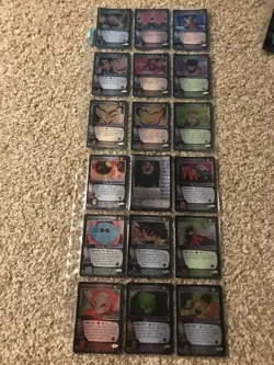Dragon Ball Z CCG Score- 18 Card Foil Lot- Goku, Tien, Vegeta - Image 1