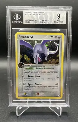 Pokemon Aerodactyl 1/92 - Holo Rare EX Legend Maker 2006 - Beckett BGS 9 MINT - Image 1