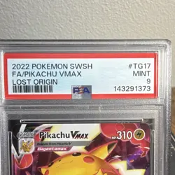 Pokemon Pikachu VMAX 2022 Lost Origin Trainer Gallery TG17 Ultra Rare Holo PSA 9 - Image 3