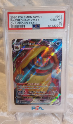 Drednaw Pokemon Card SWSH Champion's Path VMAX Full Art 15/73 PSA 10 GEM MINT - Image 2