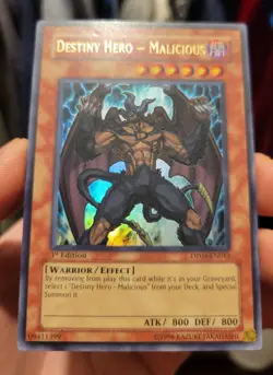 Destiny HERO Malicious DP05-EN011 1st Edition Ultra Rare LP Yugioh Duelist Pack - Image 4