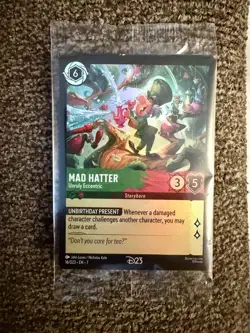 D23 Disney Lorcana Mad Hatter Promo Card Sealed In Original Packaging Brand New - Image 1