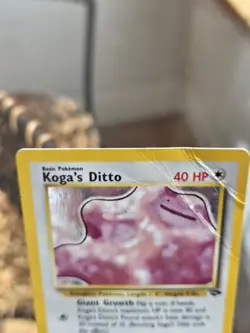 Pokemon TCG Koga's Ditto 10/132 Gym Holo WOTC Card HP Damaged - Image 2