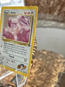 Pokemon TCG Koga's Ditto 10/132 Gym Holo WOTC Card HP Damaged - Image 4