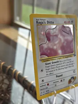 Pokemon TCG Koga's Ditto 10/132 Gym Holo WOTC Card HP Damaged - Image 5