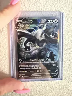 Pokemon Lugia V Promo Holo SWSH301 Sword & Shield 220HP Aero Dive Basic Card - Image 3