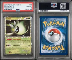 Pokemon PSA 8 NM/MINT 2010 Celebi 92/102 HG & SS Triumphant Holo Card - Image 3