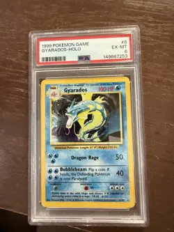 Pokemon Gyarados Holo Rare TCG Card Base Set 6 /102, PSA 6 - Image 1