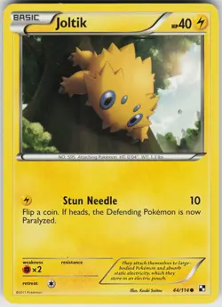 Pokemon Joltik (44) 44/114 Black and White Common card - Image 1