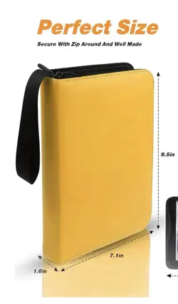 RARE 4-Pocket Binder for Pokemon/Sport Cards 50 Removable Sheets Full Zip - Image 5