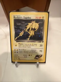 Pokemon TCG Rockets Zapdos Holo Card 15/132 - Image 1