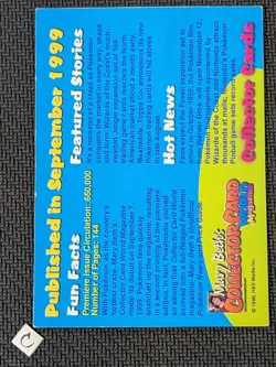 Pikachu Mary Beth’s Lenticular Collector Card World TCG 1999 NM - Image 2