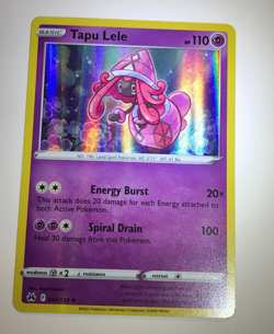 Pokemon Card Crown Zenith Holographic Bleed Error Tapu Lele 064/159 NM - Image 1