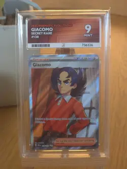 Pokemon TCG Giacomo Full Art Trainer Prismatic Evolutions Card 138/131 Ace 9 - Image 1