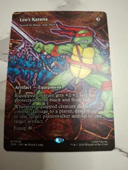 Leo's Katana (Borderless) 0018 PZA Teenage Mutant Ninja Turtles TMNT - MTG NM/M - Image 1