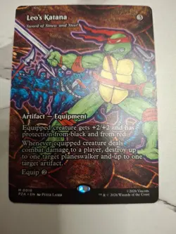 Leo's Katana (Borderless) 0018 PZA Teenage Mutant Ninja Turtles TMNT - MTG NM/M - Image 2
