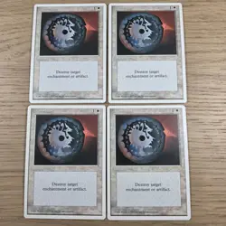 Magic the Gathering Disenchant x 4 MTG White LP 4th Edition - Image 1