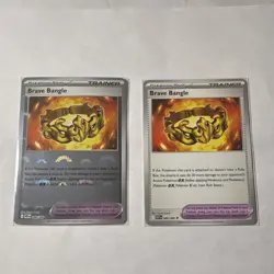 Pokemon Brave Bangle Trainer Tool pokeball & non holo 080/086 2 Card lot - Image 1