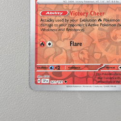 Pokemon TCG Card - Victini 21/191 Reverse Holo | Surging Sparks (2024) SSP - Image 4