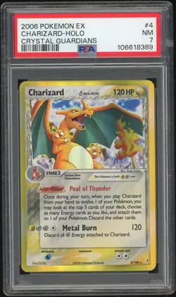 Pokemon EX Crystal Guardians Holo Foil Charizard 4/100 PSA 7 - Image 1