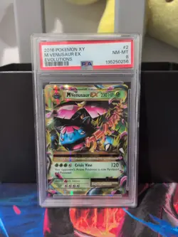 Pokemon TCG M Venusaur EX XY Evolutions 2/108 Mega Holo Rare PSA 8 - Image 1