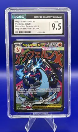 2025 Pokemon Mega Charizard X ex UPC Promo 023 CGC MINT+ 9.5 - Image 1