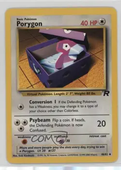 Porygon Pokemon Team Rocket #48 2000 - Image 1