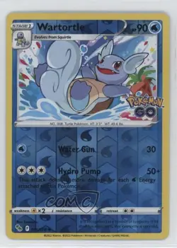 Wartortle Reverse Foil Pokemon Sword & Shield Pokemon Go #016 - Image 1