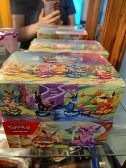 Pokemon Prismatic Evolutions Tin Display Box NWT Sealed - Image 1
