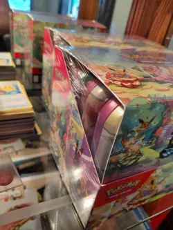 Pokemon Prismatic Evolutions Tin Display Box NWT Sealed - Image 2