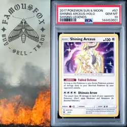 Shining Arceus Holo Shining Legends Pokemon Sun & Moon #57/73 PSA 10 Gem Mint - Image 1