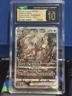 Pokemon Hisuian Zoroark VSTAR GG56 Crown Zenith CGC Pristine 10 - Image 1