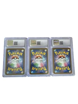 CGC 10 Set of 3 Pokemon Trading Classic Japanese Charmander Squirtle Bulbasaur - Image 2
