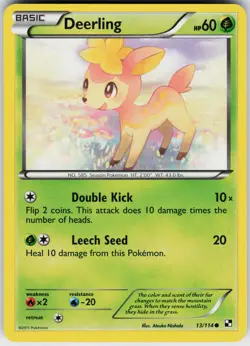Pokemon Deerling 13/114 Black and White Common card - Image 1
