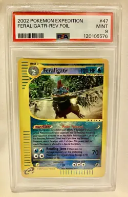 Pokemon Feraligatr 047/165 Expedition Base Set Rare Reverse Holo PSA 9 - Image 1