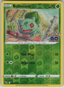 Bulbasaur Common Pokemon GO 001/078 NM - Image 1