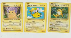 x3 Cartes Pokemon Pikachu Volant 110/108 35 Raichu 36/108 1EVOLUTIONS 2016 EX-NM - Image 1