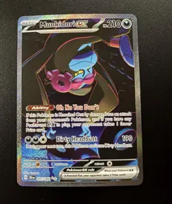2023 POKEMON SCARLET & VIOLET SHROUDED FABLE MUNKIDORI EX SPECIAL ILLUST. RARE - Image 1