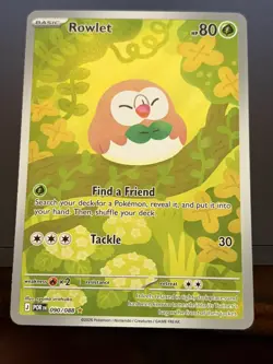 Pokemon TCG Perfect Order Illustration Rare IR Rowlet 090/088 NM - Image 1