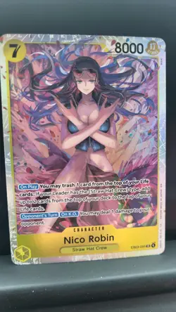 Bandai One Piece Nico Robin EB03-055 Heroines Edition SR 8000 Power 7 Cost - Image 1