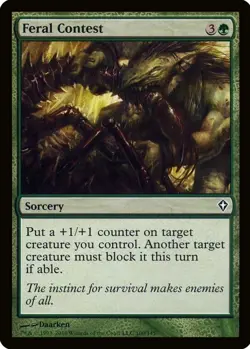 X 1 Feral Contest Worldwake 100 NM MTG Magic The Gathering - Image 1