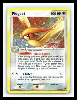 💥 PIDGEOT # 10/112 FireRed & LeafGreen Reverse Holo Pokemon Card 2004 - Image 1