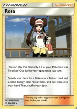 POKEMON TRAINER ROSA #204/236 RARE COSMIC ECLIPSE NM CARD - Image 1